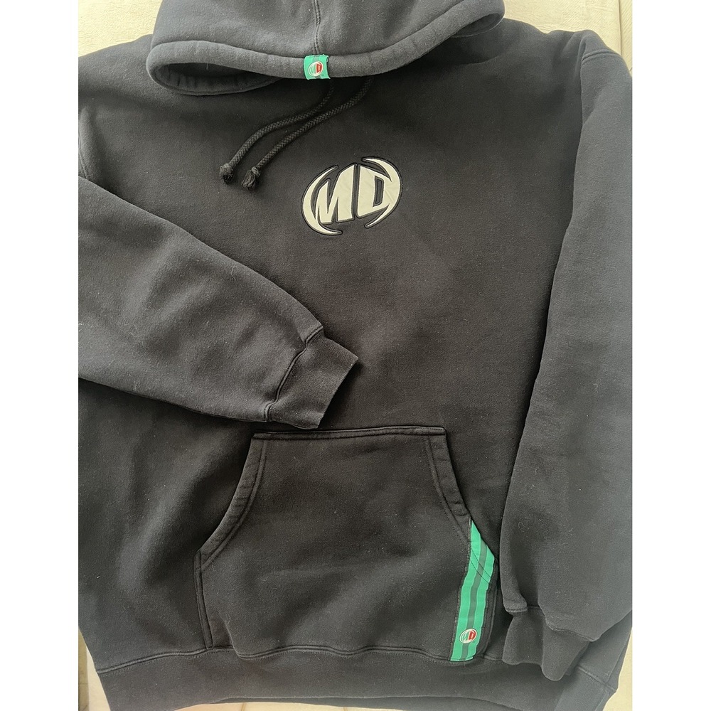 Vintage Mountain Dew Heavyweight Hoodie Men's XL Skate Snowboard 90s Y2K Black